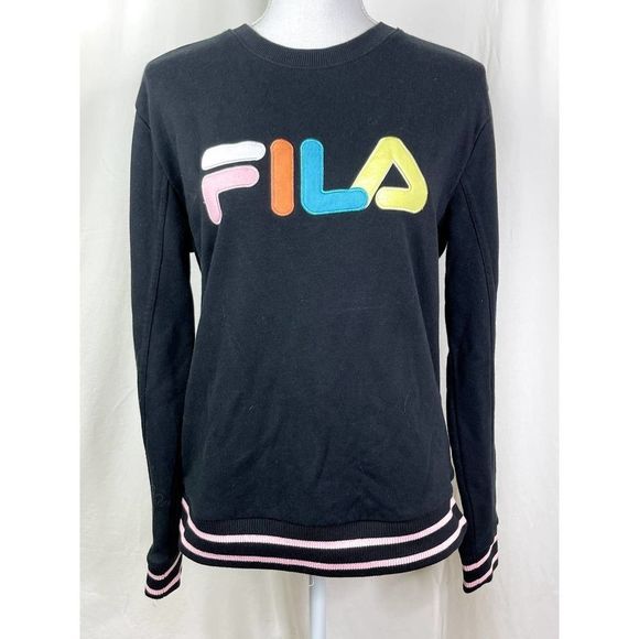 Fila Tops - Womens Vintage Fila Pullover Crewneck Logo Sweatshirt Size M